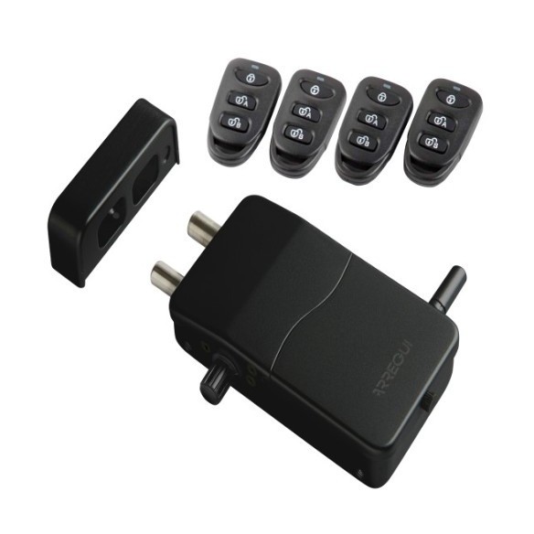 CERRADURA INVISIBLE NEGRA CON ALARMA