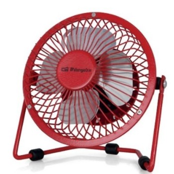 VENTILADOR DE SOBREMESA PW 1027 MINI 8W 10CM USB ROJO SONIFER