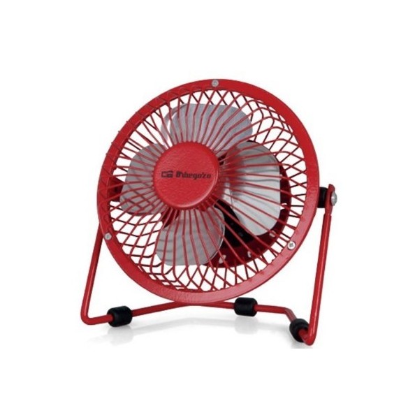 VENTILADOR DE SOBREMESA PW 1027 MINI 8W 10CM USB ROJO SONIFER