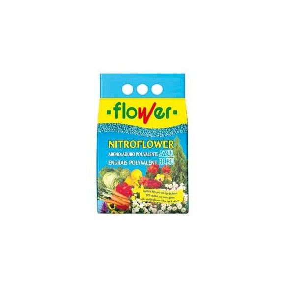 ABONO NITROFLOWER POLIVA. AZUL 2,5KG. FLOWER