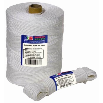CORDON RIEL MADEJA POLIPROPILENO Ø 2,5 MM BLANCO 200 M
