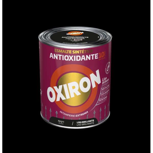 ESMALTE ANTIOXIDANTE OXIRON INT/EXT    NEGRO  LISO BOTE  750ML