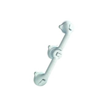 ASIDERO AYUDA TRIO VENTOSAS PARED 49 CM RESINA BLANCO, CON INDICADOR ANCLAJE SEGURO