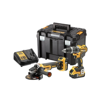 KIT XR 18V TALADRO PERCUTOR+AMOLADORA+2 BATERÍAS LI-ION+MALETIN DEWALT