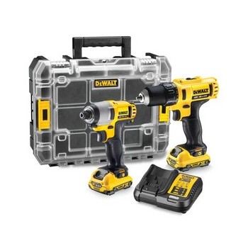 KIT 12V TALADRO ATORNill. XR+ATORNILLADOR IMPACTO XR+ORGANIZAD+2BAT. LI-ION DEWALT