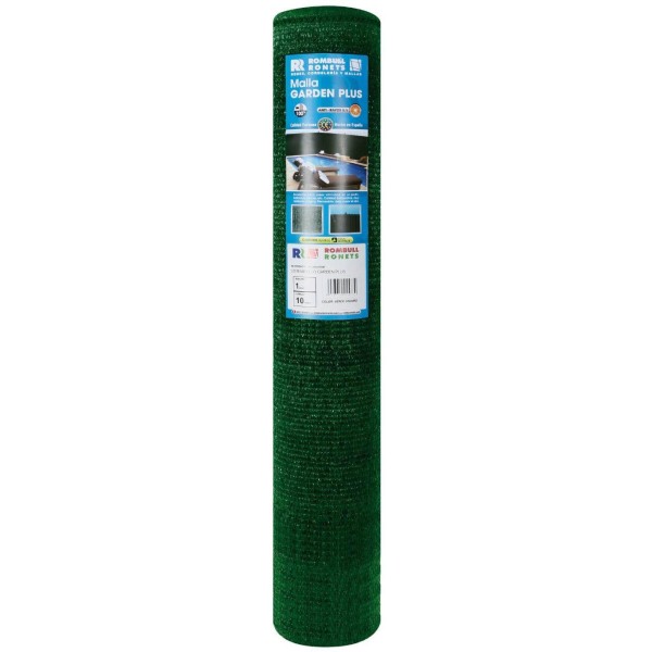 MALLA OCULTACION ROMBULL MINI ROLLO GARDEN PLUS MARRON BREZO POLIETILENO 95% 1X5M