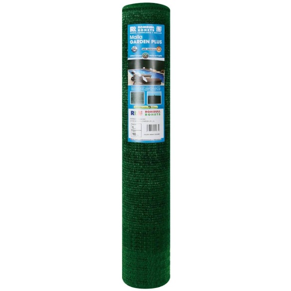 MALLA OCULTACION ROMBULL MINI ROLLO GARDEN PLUS VERDE OSCURO POLIETILENO 100% 1,5X10M