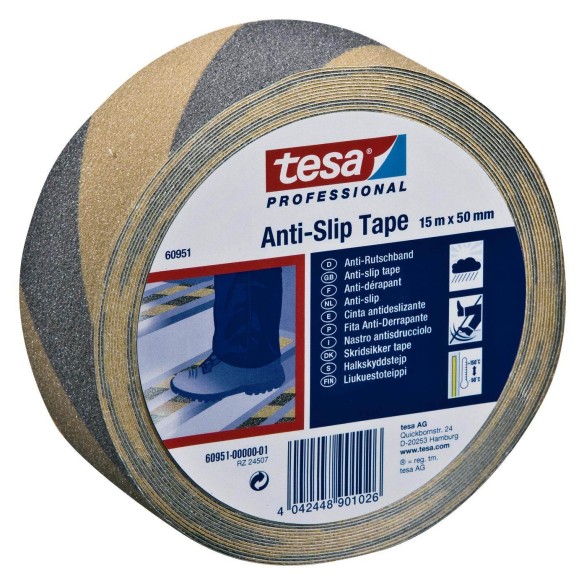 CINTA ANTIDESLIZANTE TESA 5 M X 25 MM AMARILLO FLUORESCENTE