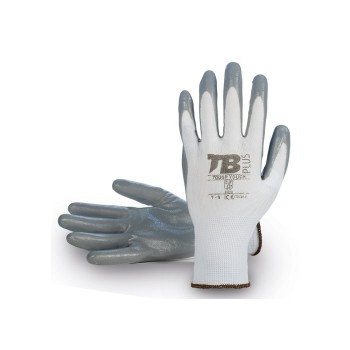 GUANTE NITRILO POLIESTER 700GP T-7 T.BODERO