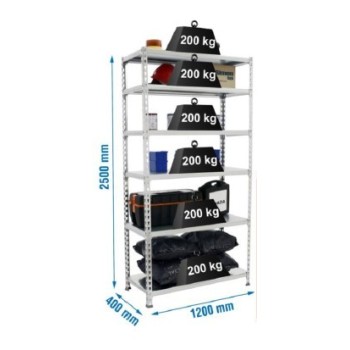 ESTANTERIA SIMONLICK MEGAPLUS 6/400 2500 GALVA