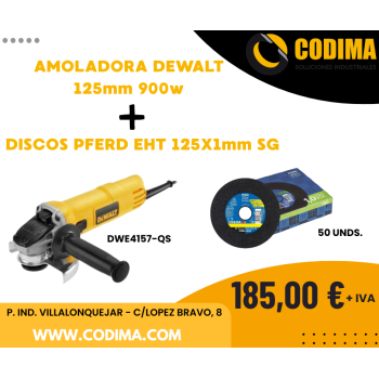 OFERTA MAYO 2025 AMOLADORA STAYER + DISCOS INOX PREMIUM 125mm