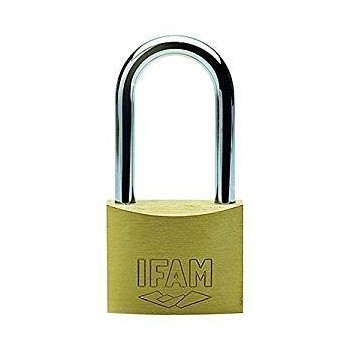 CANDADO IFAM SERIE K ARCO LARGO LLAVES IGUALES 20 MM LATON