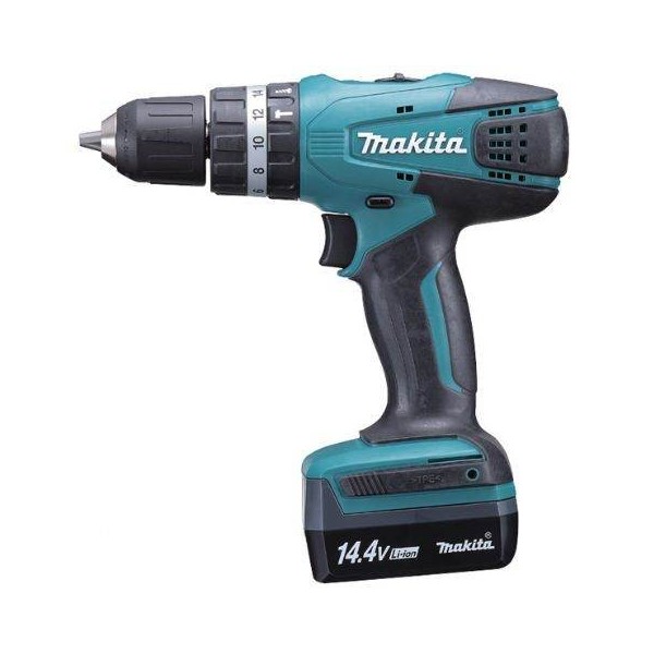 TALADRO PERCUTOR MAKITA HP347DWE 14,4V 1,5AH 1-10MM C/MALETIN Y 2 BAT.