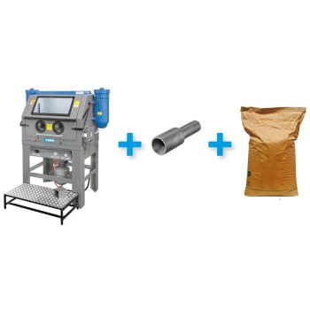 MAQUINA DE CHORRO DE ARENA + CORINDON + BOQUILLA FERVI