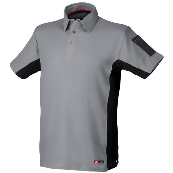 POLO M. CORTA ISSA 8170 STRETCH  GRIS  T-M