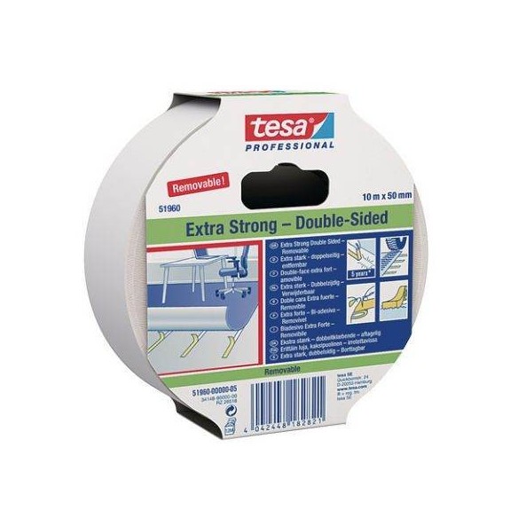 CINTA 10X50 DOBLE CARA EXTRAFUERTE TESA TAPE