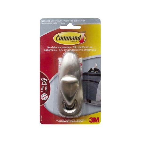 GANCHO COMMAND NIQUEL MEDIANO FC12-BN 3M