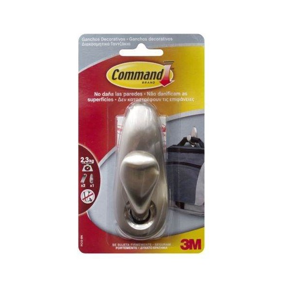 GANCHO COMMAND NIQUEL MEDIANO FC12-BN 3M