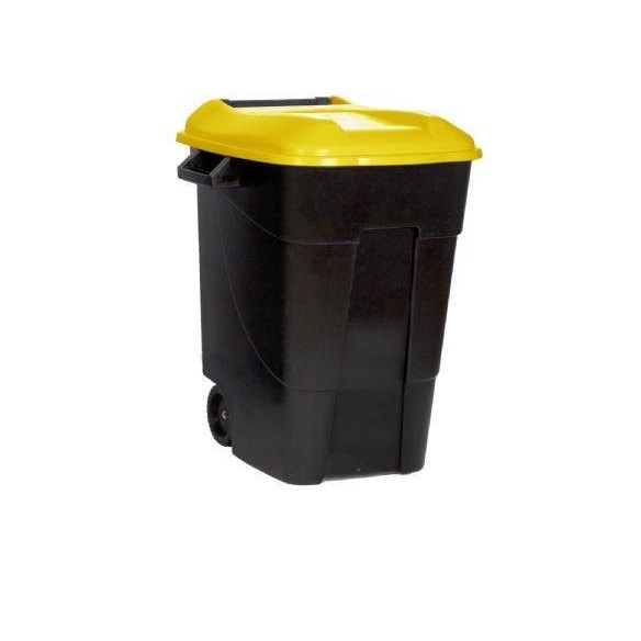 CONTENEDOR ECO TAYG 100 LITROS, TAPA AMARILLA