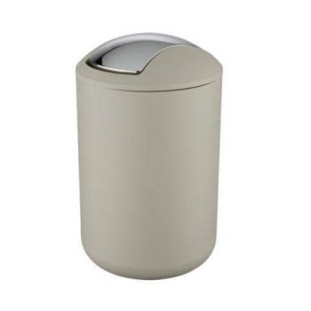 CUBO TAPA PLASTICO 6,5 L BRASIL TAUPE WENKO