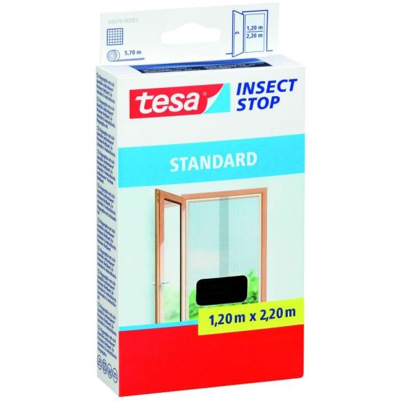 MALLA MOSQUITERA 2X0,65X2,20 NEGRA PUERTAS TESA TAPE