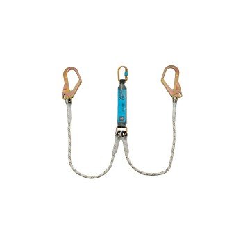 ABSORBEDOR DOBLE CUERDA SEMIESTATICA Y CONECTORES DE ACERO ASTUN Y 180HSS IRUDEK