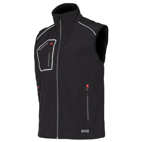 CHALECO ISSA 4509 SNAPPY SOFTSHELL NEGRO T-XXL