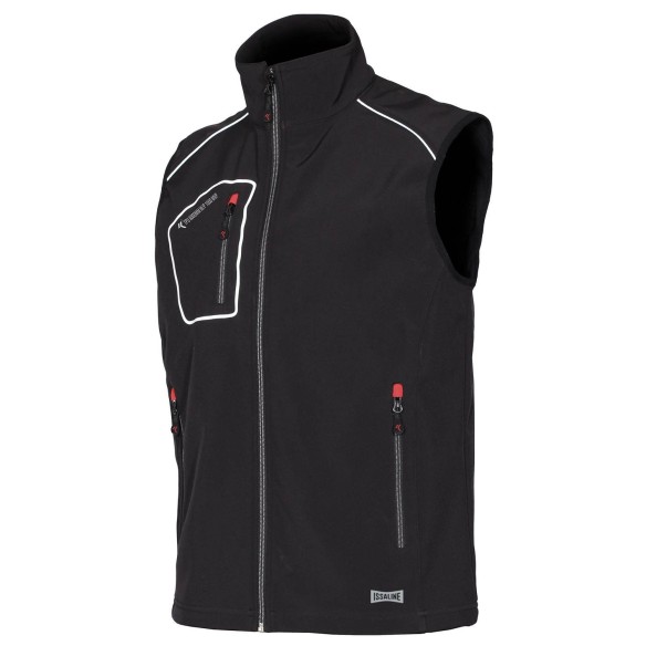 CHALECO ISSA 4509 SNAPPY SOFTSHELL NEGRO T-XXL
