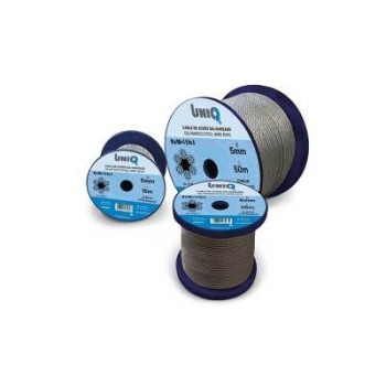 CABLE ACERO CON ALMA TEXTIL 3mm 6x19+1 UNIQ 100 m