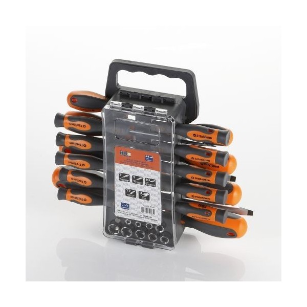 VASOS Y PUNTAS  44 PIEZAS EN ESTUCHE PLÁSTICO HR