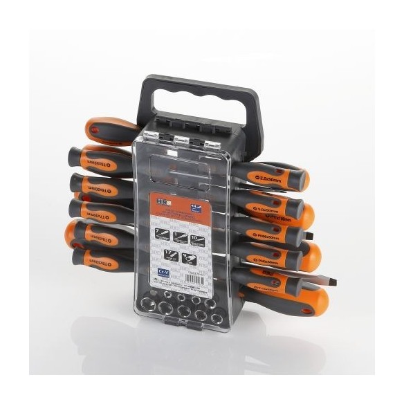 VASOS Y PUNTAS  44 PIEZAS EN ESTUCHE PLÁSTICO HR