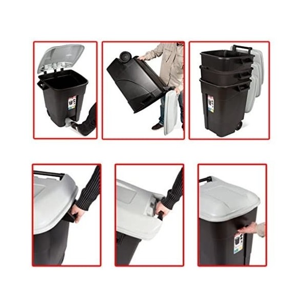 CONTENEDOR 120 L. MARRON TAYG