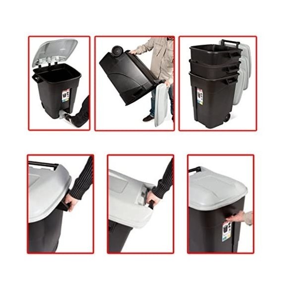 CONTENEDOR 120 L. MARRON TAYG