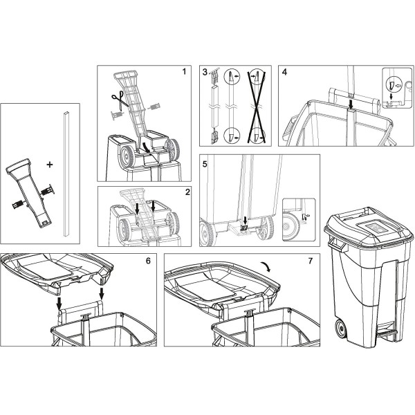 CONTENEDOR 120 L. MARRON TAYG