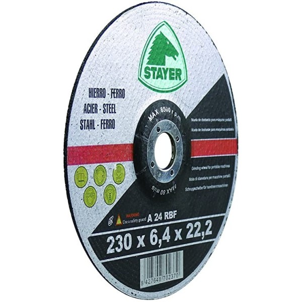 STAYER DISCO DESBASTE METAL 230X6.4X22.2