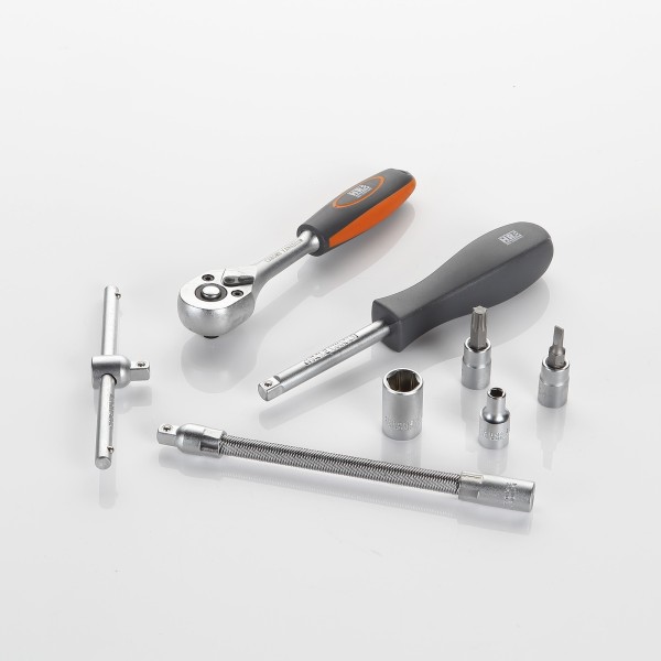 JUEGO DE LLAVES DE VASO Y ACCESORIOS 1/4" 46 PIEZAS HR ALYCO