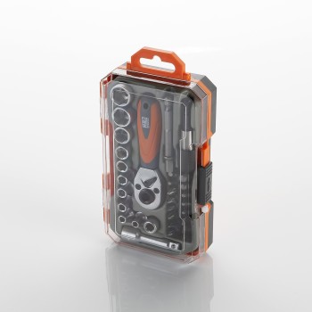 JUEGO DE LLAVES DE VASO Y ACCESORIOS 31 PIEZAS 1/4" HR 2