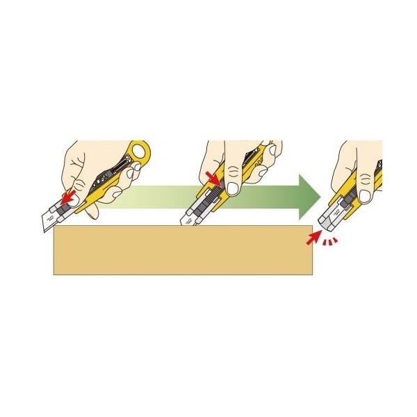 Cúter de seguridad con retracción de cuchilla semi automática SK-4