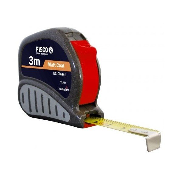 Flexómetro clase I con caja ABS con empuñadura de goma TRI-LOK