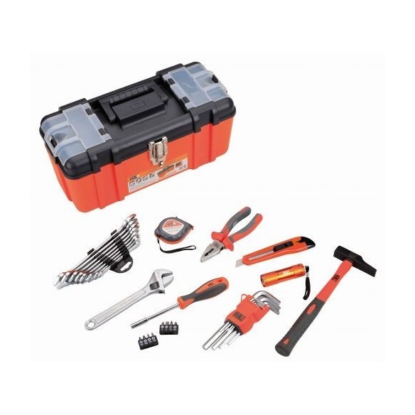 CAJA DE PLÁSTICO CON 33 PIEZAS HR