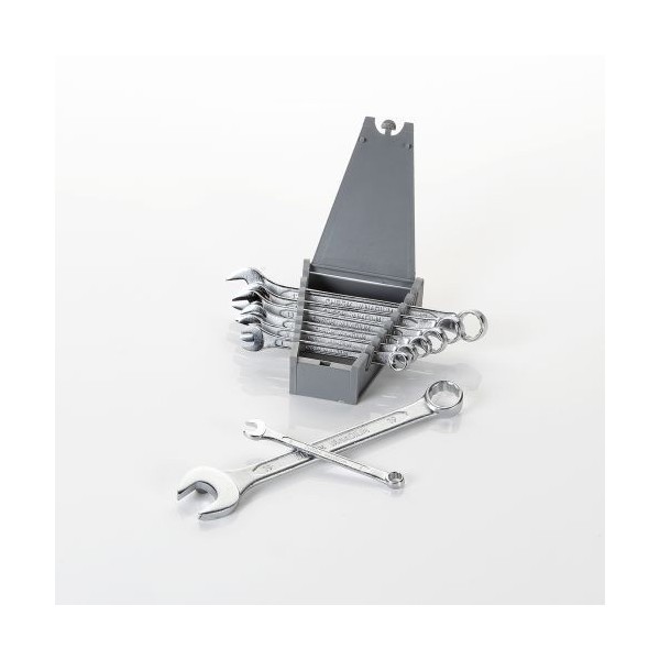 JUEGO DE LLAVES COMBINADAS 8 PIEZAS EN SOPORTE PLASTICO HR