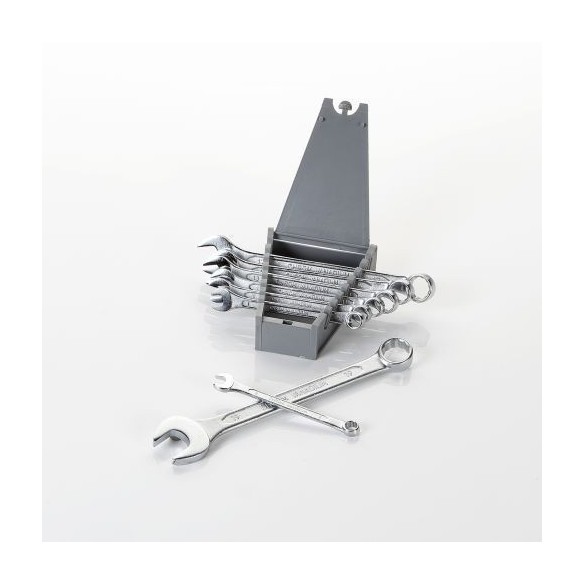 JUEGO DE LLAVES COMBINADAS 8 PIEZAS EN SOPORTE PLASTICO HR