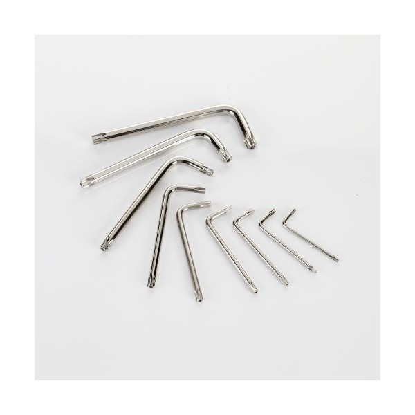 JUEGO DE LLAVES TORX INVIOLABLE, SOPORTE DE PLÁSTICO ALYCO