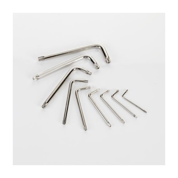 JUEGO DE LLAVES TORX INVIOLABLE, SOPORTE DE PLÁSTICO ALYCO