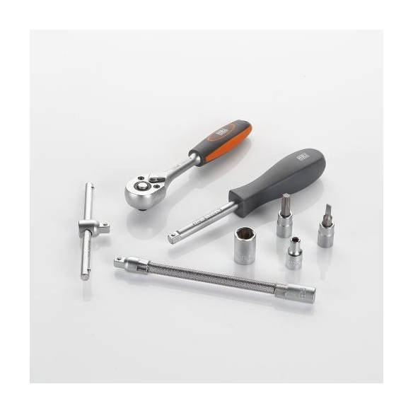 JUEGO DE LLAVES DE VASO Y ACCESORIOS 1/4" 46 PIEZAS HR ALYCO