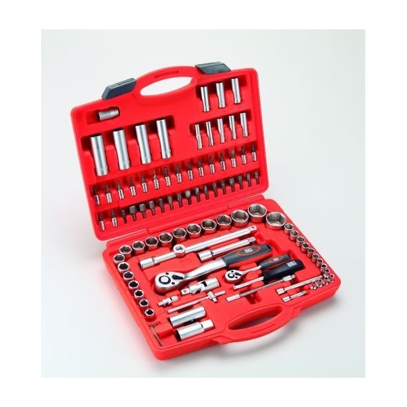 JUEGO DE LLAVES Y ACCESORIOS 94 PIEZAS DE 1/2" - 1/4" HR