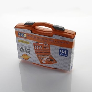 JUEGO DE LLAVES Y ACCESORIOS 94 PIEZAS DE 1/2" - 1/4" HR 2