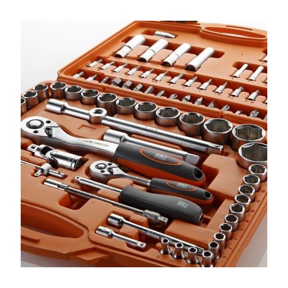 JUEGO DE LLAVES Y ACCESORIOS 94 PIEZAS DE 1/2" - 1/4" HR