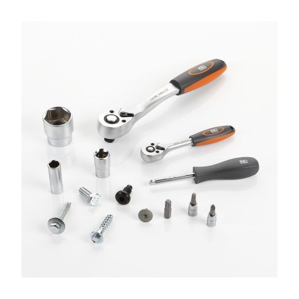 JUEGO DE LLAVES Y ACCESORIOS 94 PIEZAS DE 1/2" - 1/4" HR