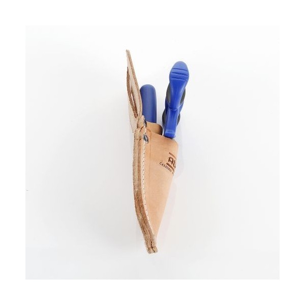 ESTUCHE DE TIJERA Y CUCHILLO PARA ELECTRICISTA EN FUNDA DE CUERO ALYCO